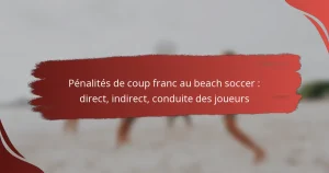 Pénalités de coup franc au beach soccer : direct, indirect, conduite des joueurs